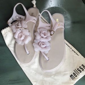 Never Worn Melissa Jelly Flower Slingback Sandal